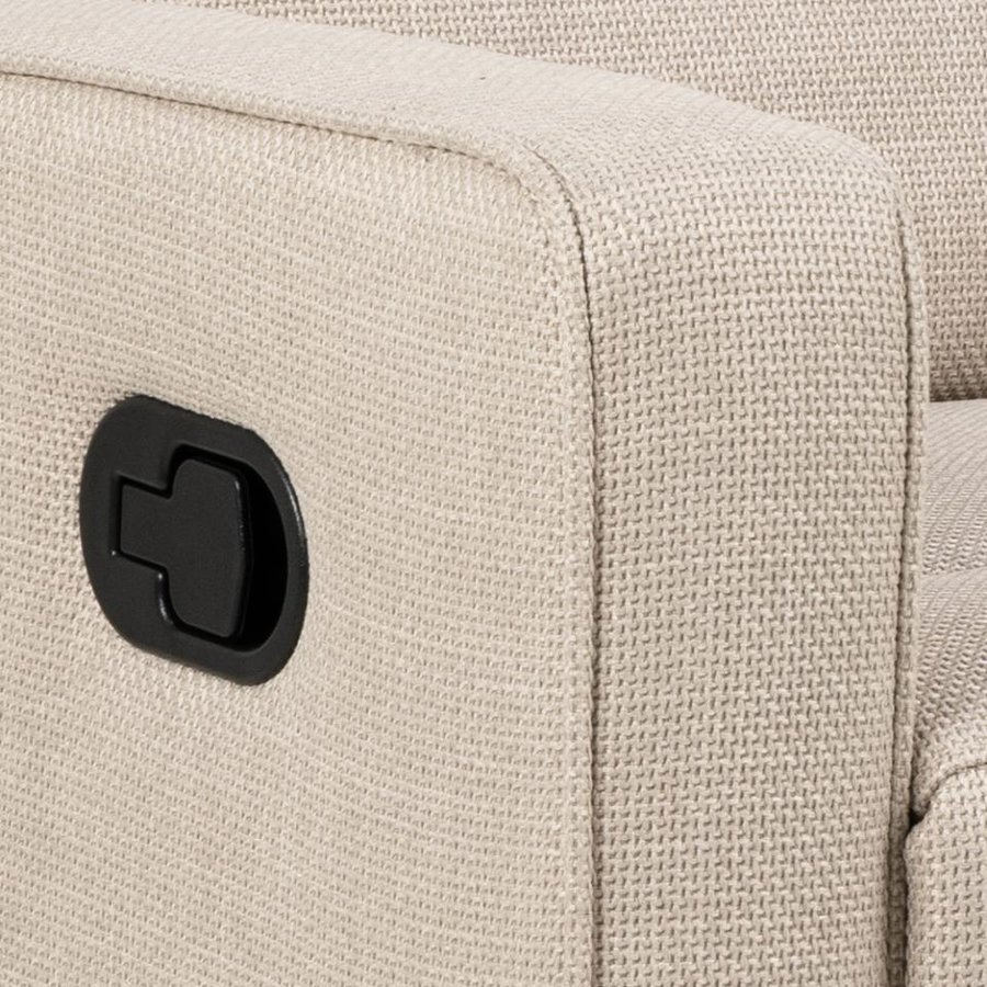 Asila Recliner Beige Stof Manuel Udløser