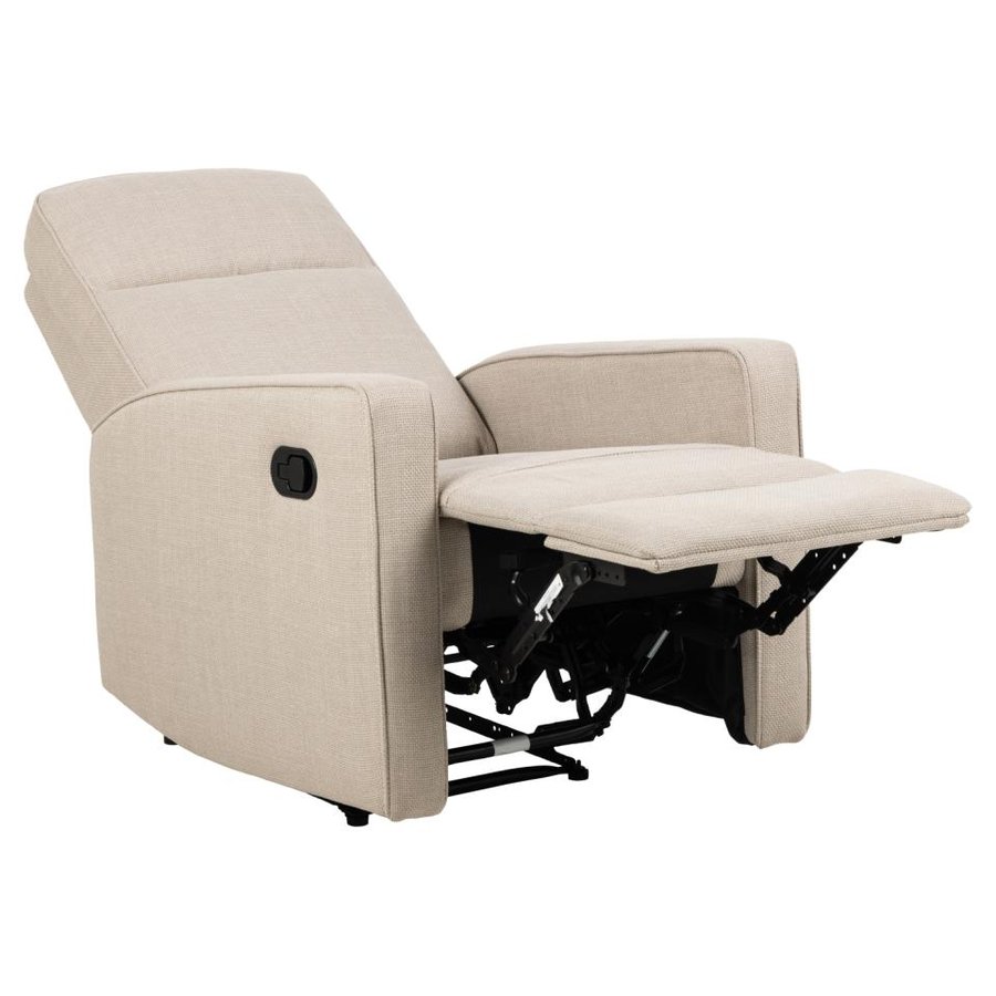 Asila Recliner Beige Stof Manuel Udløser