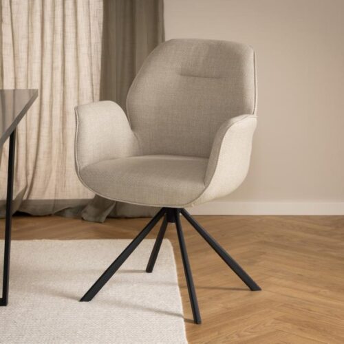 Aura Spisebordsstol Armlæn Beige Actona