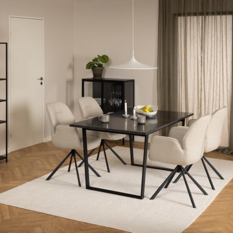 Aura Spisebordsstol Armlæn Beige Actona