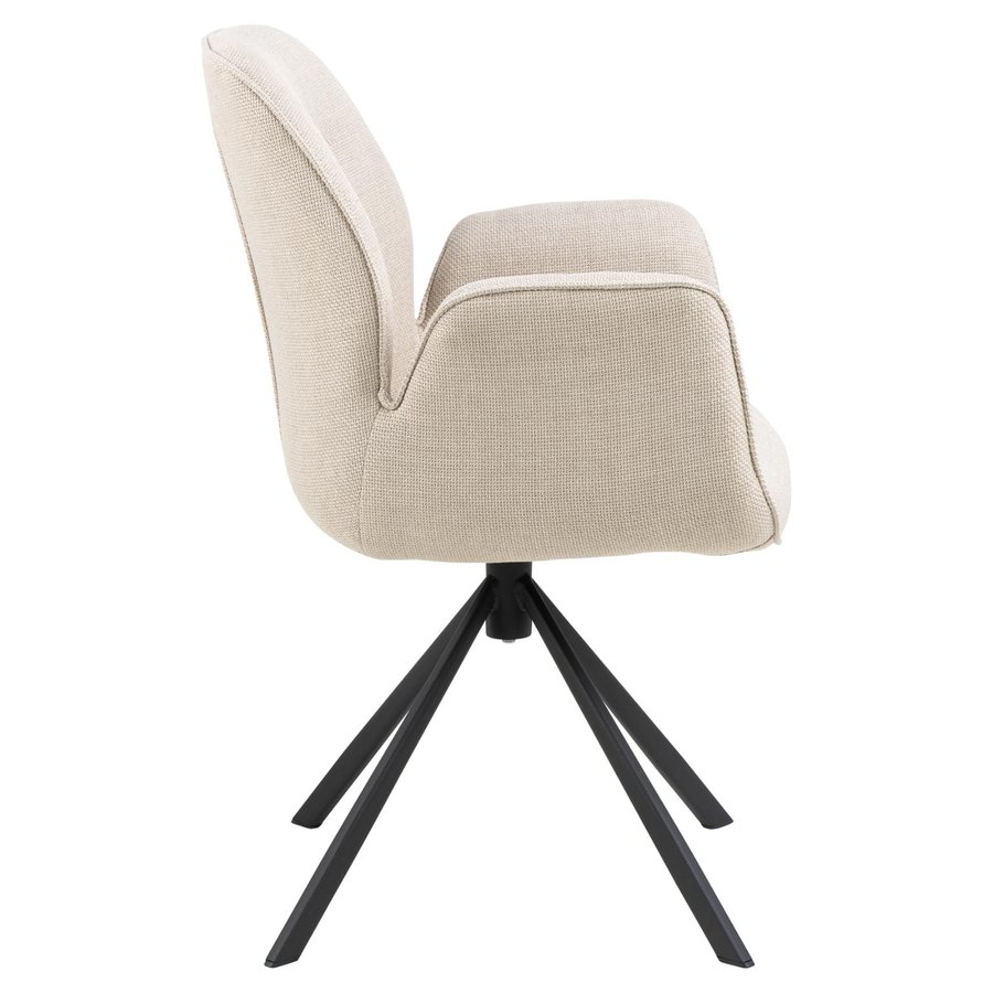 Aura Spisebordsstol Armlæn Beige Actona