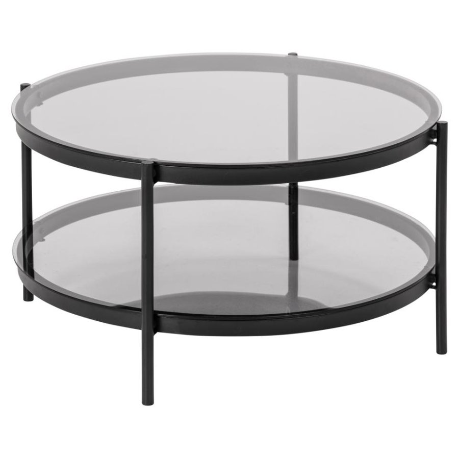 Bayonne Sofabord Røg Glas Stel Sort
