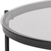 Bayonne Sofabord Røg Glas Stel Sort