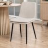 Becca Spisebordsstol Beige Stof Stel Sort