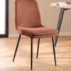 Becca Spisebordsstol Terracotta Stof Stel Sort