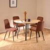 Becca Spisebordsstol Terracotta Stof Stel Sort