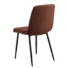 Becca Spisebordsstol Terracotta Stof Stel Sort