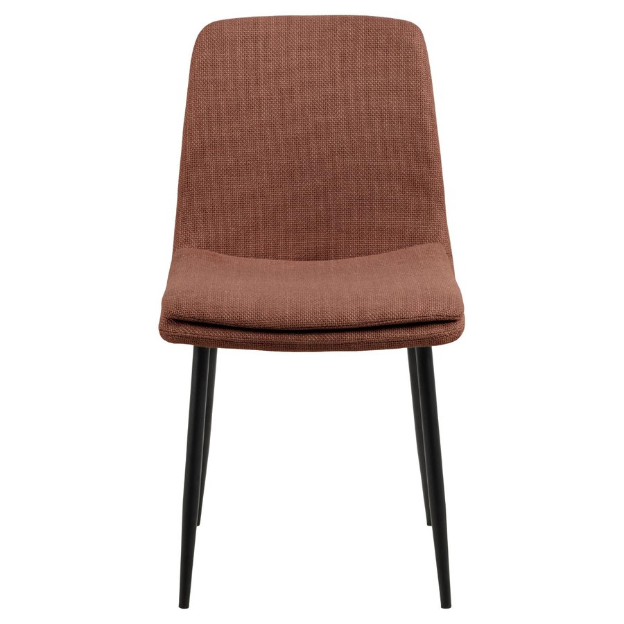 Becca Spisebordsstol Terracotta Stof Stel Sort