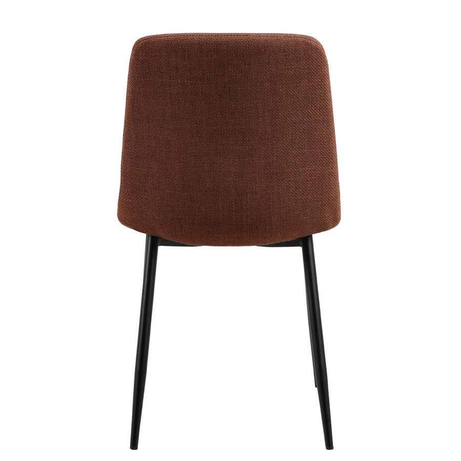 Becca Spisebordsstol Terracotta Stof Stel Sort