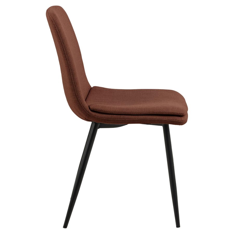 Becca Spisebordsstol Terracotta Stof Stel Sort