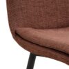 Becca Spisebordsstol Terracotta Stof Stel Sort