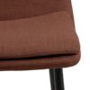 Becca Spisebordsstol Terracotta Stof Stel Sort