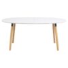 Belina Oval Spisebord Hvid Mdf Stel