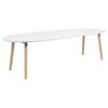 Belina Oval Spisebord Hvid Mdf Stel