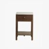 BILLIE Sidebord i Mangotræ med Marmorplade fra Nordal | 40x40x60 cm hos uniquebeds, home & living - Billede 1