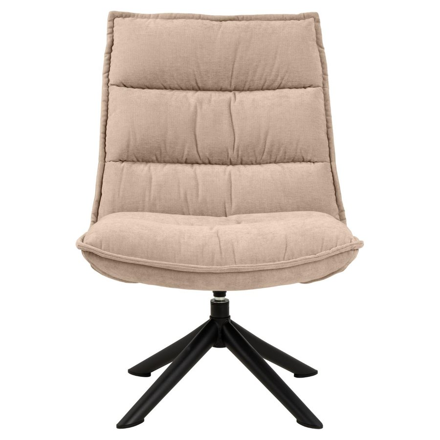 Blizzard Loungestol Beige Stof Drejefunktion Horisontal