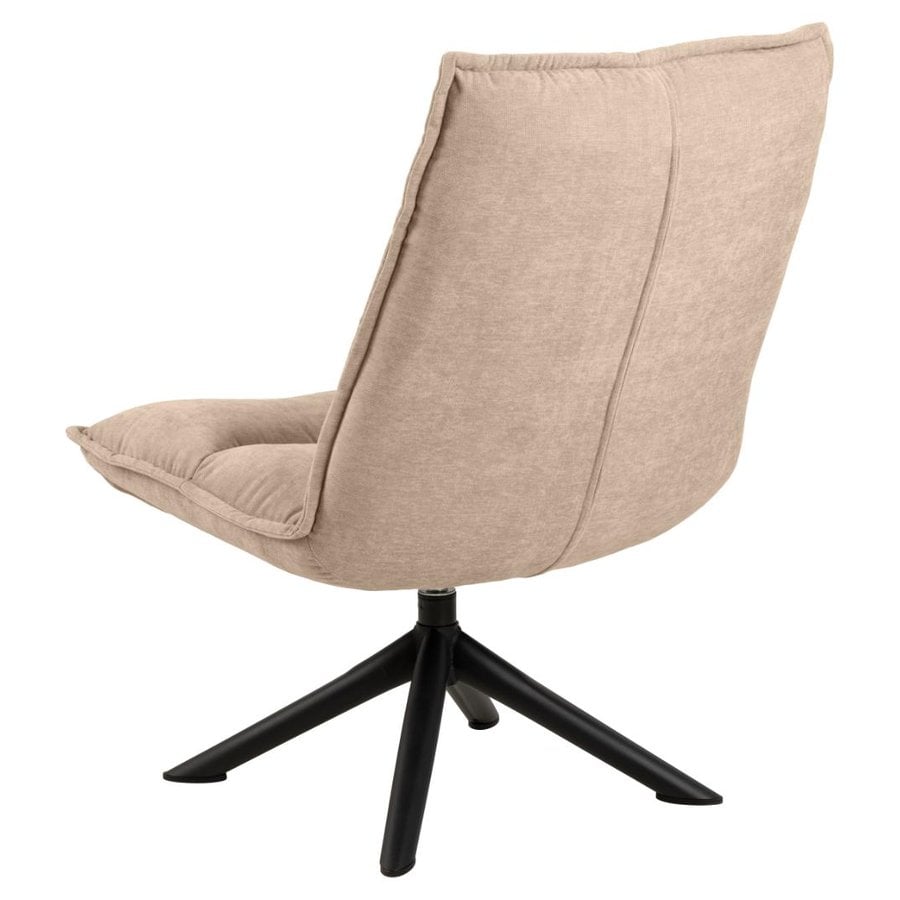Blizzard Loungestol Beige Stof Drejefunktion Horisontal