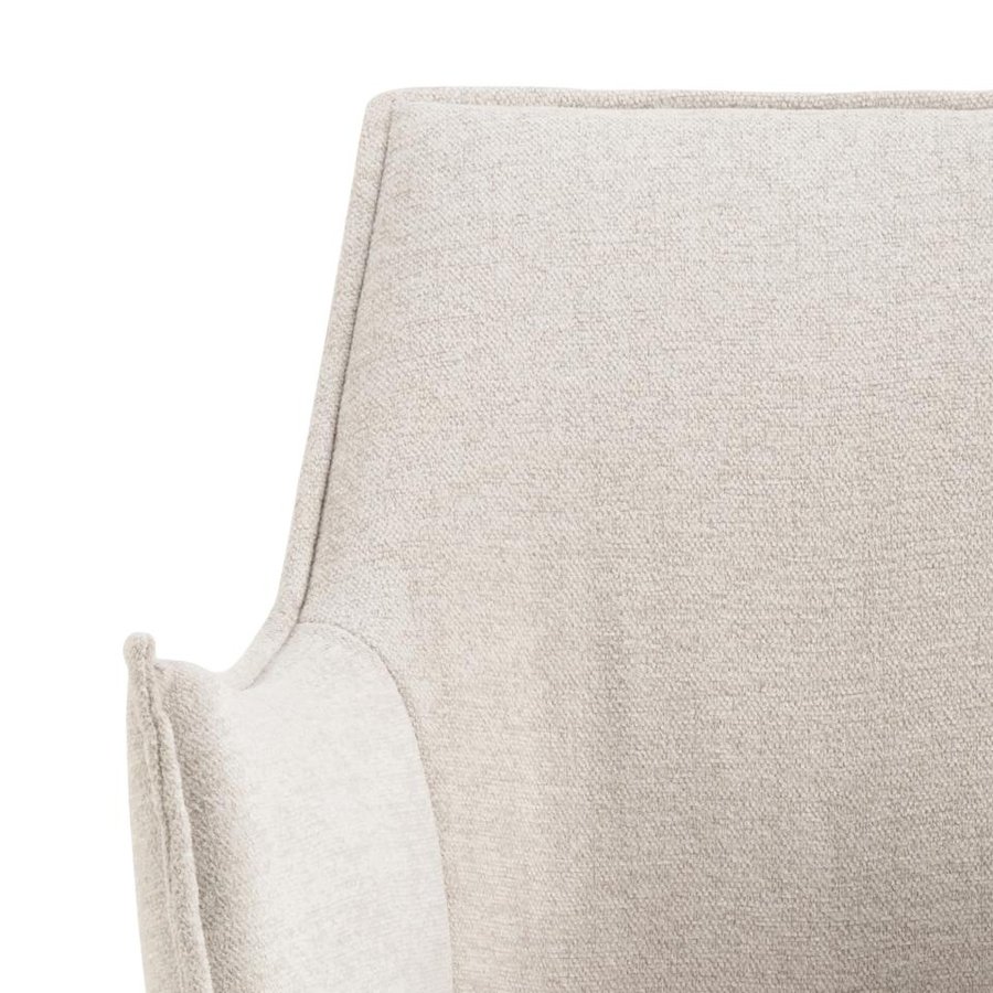Bonita Spisebordsstol Beige Stof Armlæn Stel