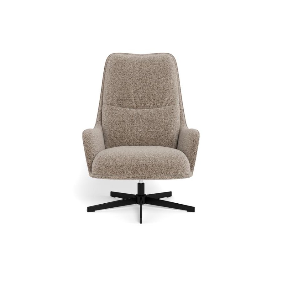Bosley Lounge Stol Beige Stof Armlæn