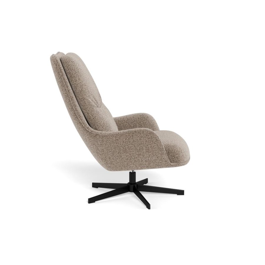 Bosley Lounge Stol Beige Stof Armlæn