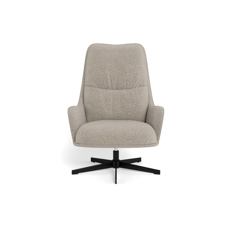 Bosley Loungestol Beige Stof Armlæn Drejefunktion