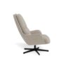 Bosley Loungestol Beige Stof Armlæn Drejefunktion