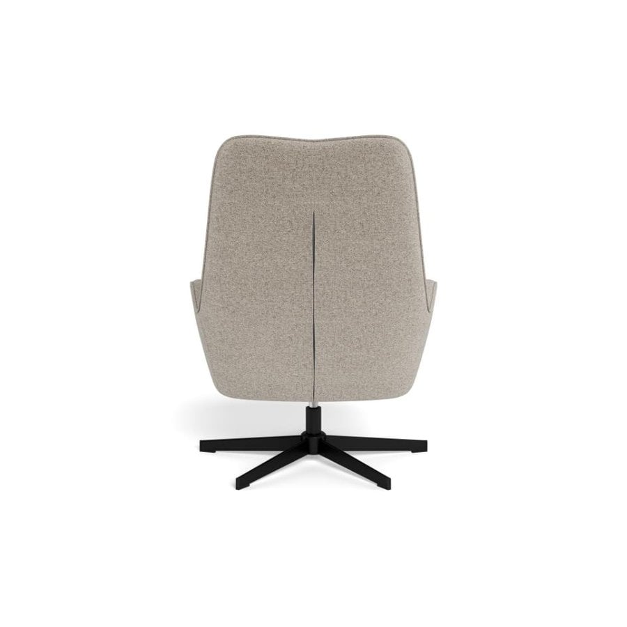 Bosley Loungestol Beige Stof Armlæn Drejefunktion