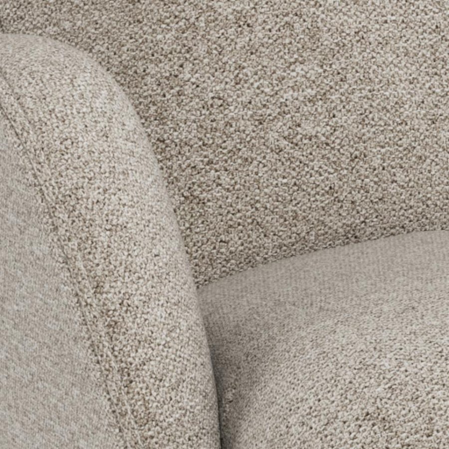 Bosley Loungestol Beige Stof Armlæn Drejefunktion