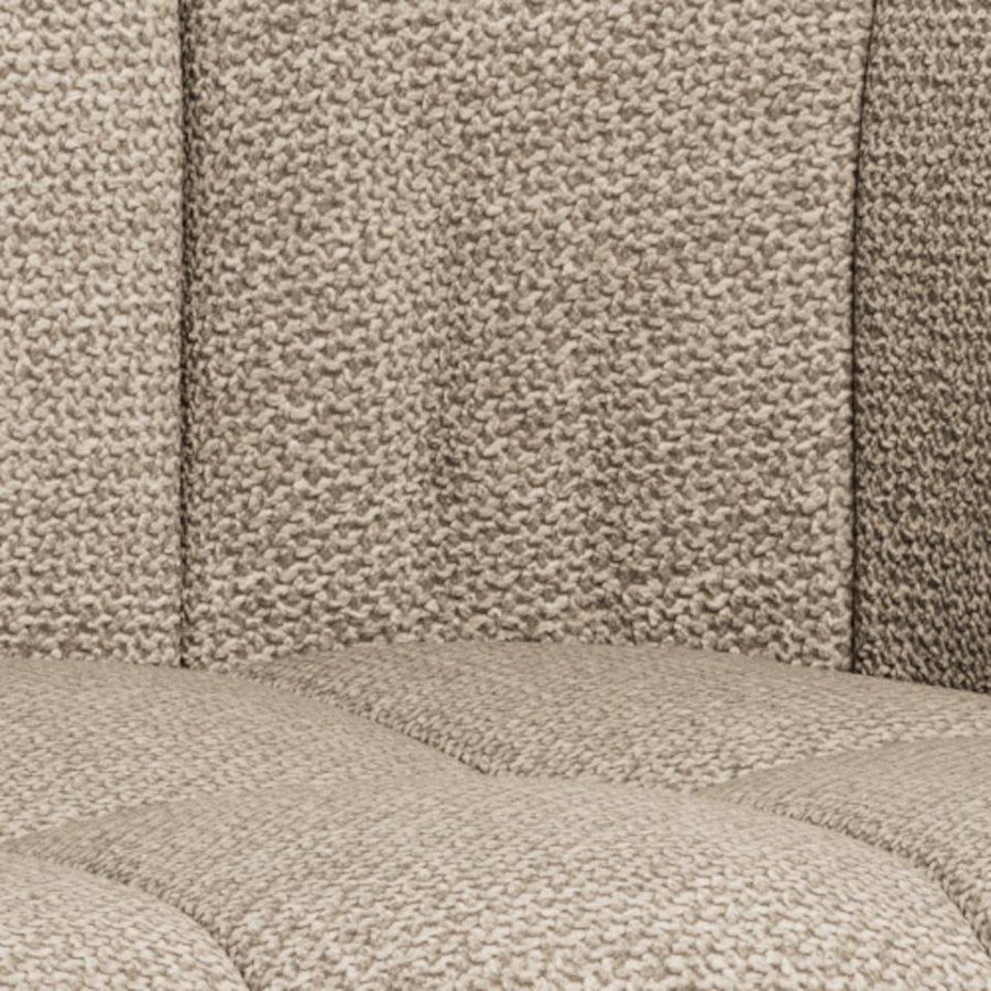 Brenda Spisebordsstol Beige Stof Armlæn Drejefunktion