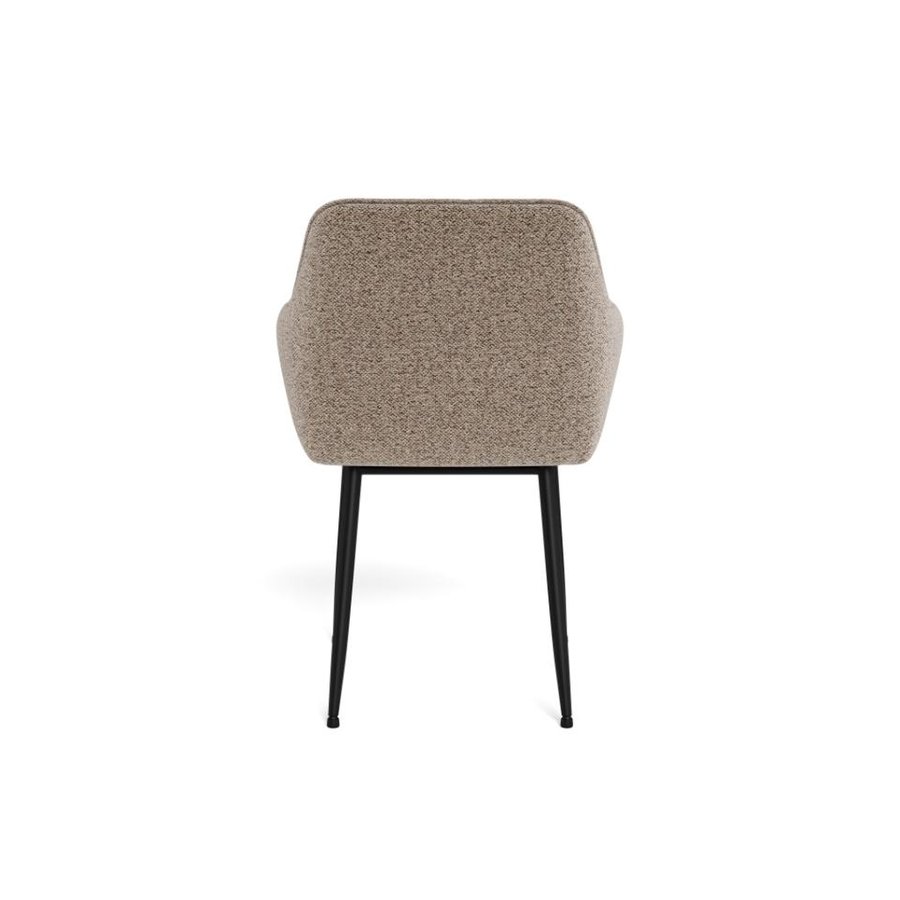 Brenda Spisebordsstol Beige Stof Armlæn Stel