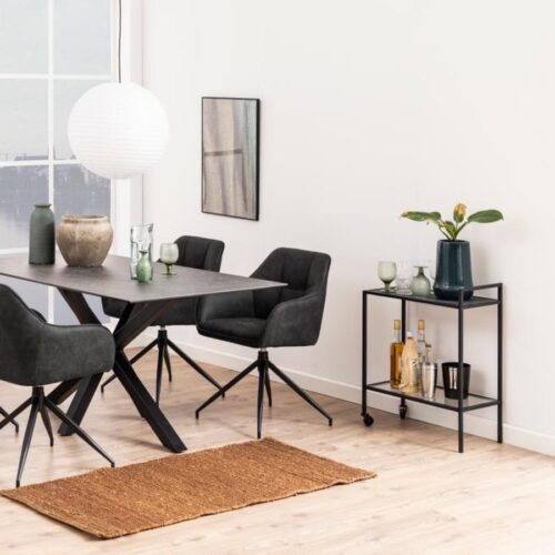 Brenda Spisebordsstol Armlæn Antracit Actona