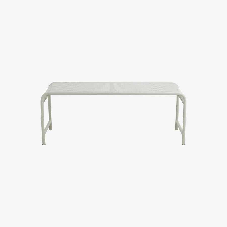 BRENTA Havebænk i Hvid Metal fra Nordal | 122x42x46 cm hos uniquebeds, home & living - Billede 1