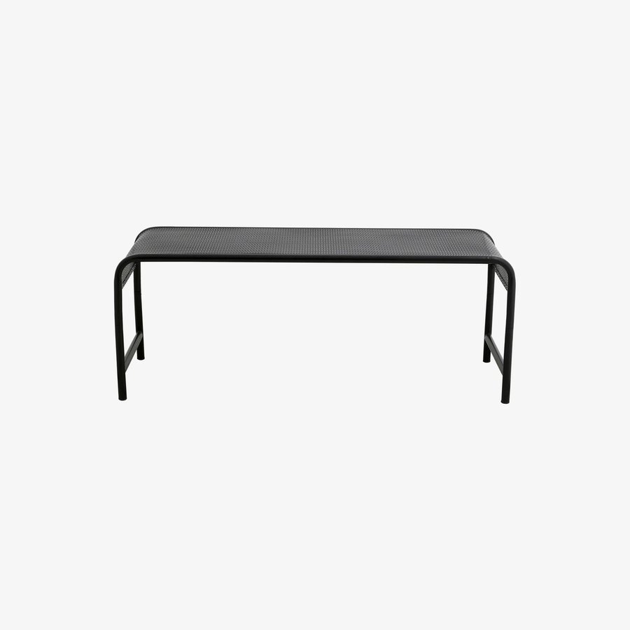 brenta-havebnk-i-sort-metal-fra-nordal-122x42x46-cm-hos-uniquebeds-hom-1 BRENTA Havebænk i Sort Metal fra Nordal | 122x42x46 cm hos uniquebeds, home & living - Billede 1