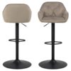 Brooke Barstol Beige Stof Drejefunktion Fodstøtte