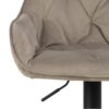 Brooke Barstol Beige Stof Drejefunktion Fodstøtte