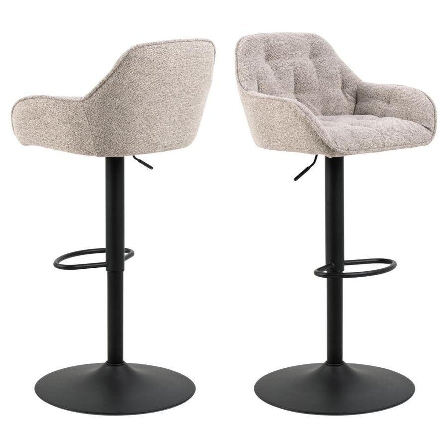 Brooke Barstol Beige Stof Drejefunktion Fodstøtte