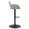 Brooke Barstol Beige Stof Drejefunktion Fodstøtte