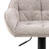 Brooke Barstol Beige Stof Drejefunktion Fodstøtte