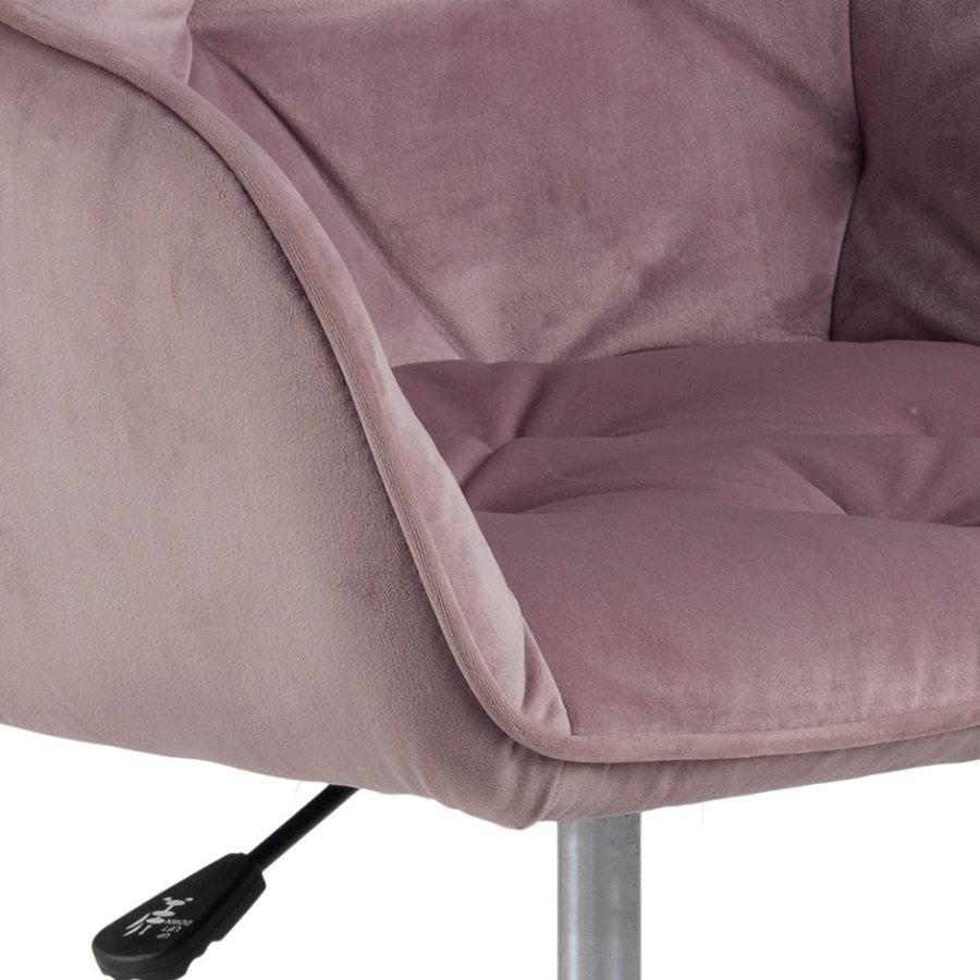 brooke-skrivebordsstol-i-dusty-rose-stof-med-armln-og-stel-i-sort-stl-0000088036-8 Brooke Skrivebordsstol Dusty Rose Stof Armlæn