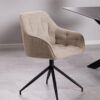 Brooke Spisebordsstol Beige Stof Drejefunktion Stel