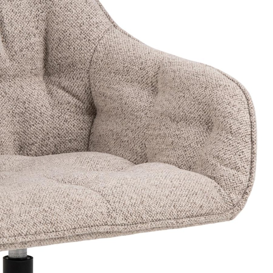 Brooke Spisebordsstol Beige Stof Drejefunktion Stel