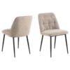 Brooke Spisebordsstol Beige Stof Indsyninger Stel