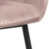 Brooke Spisebordsstol Dusty Rose Stof Armlæn