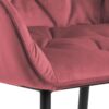brooke-spisebordsstol-i-koral-stof-med-armln-og-stel-i-sort-stl-fra-ac-0000086237-6 Brooke Spisebordsstol Koral Stof Armlæn Stel