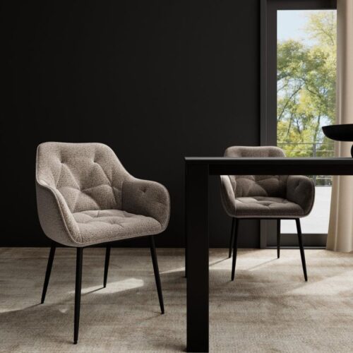 Brooke Spisebordsstol Armlæn Beige Actona
