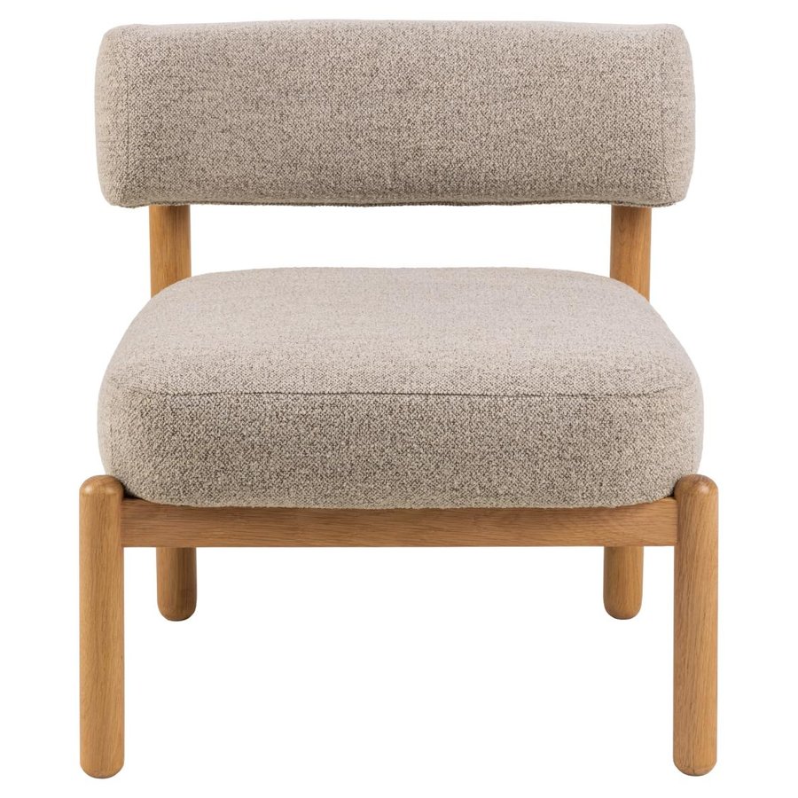 Burley Lounge Stol Beige Stof Posefjedre