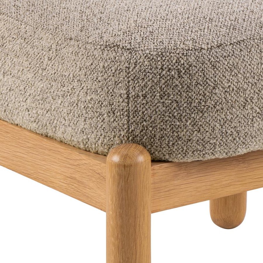 Burley Lounge Stol Beige Stof Posefjedre