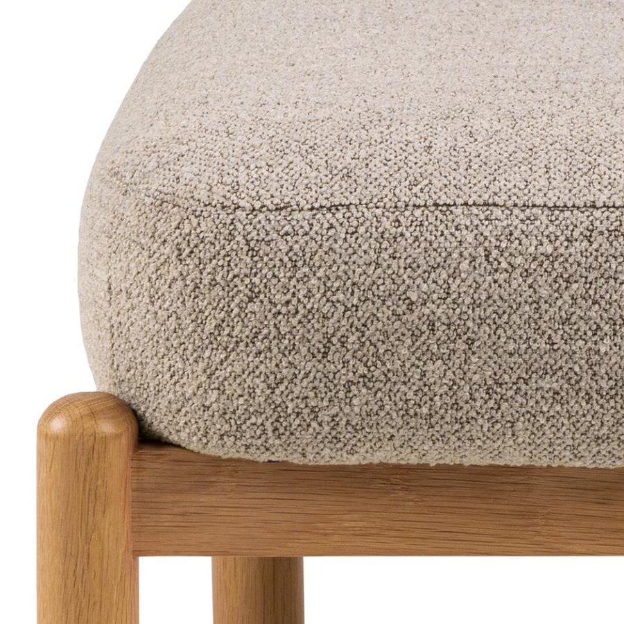 Burley Lounge Stol Beige Stof Posefjedre