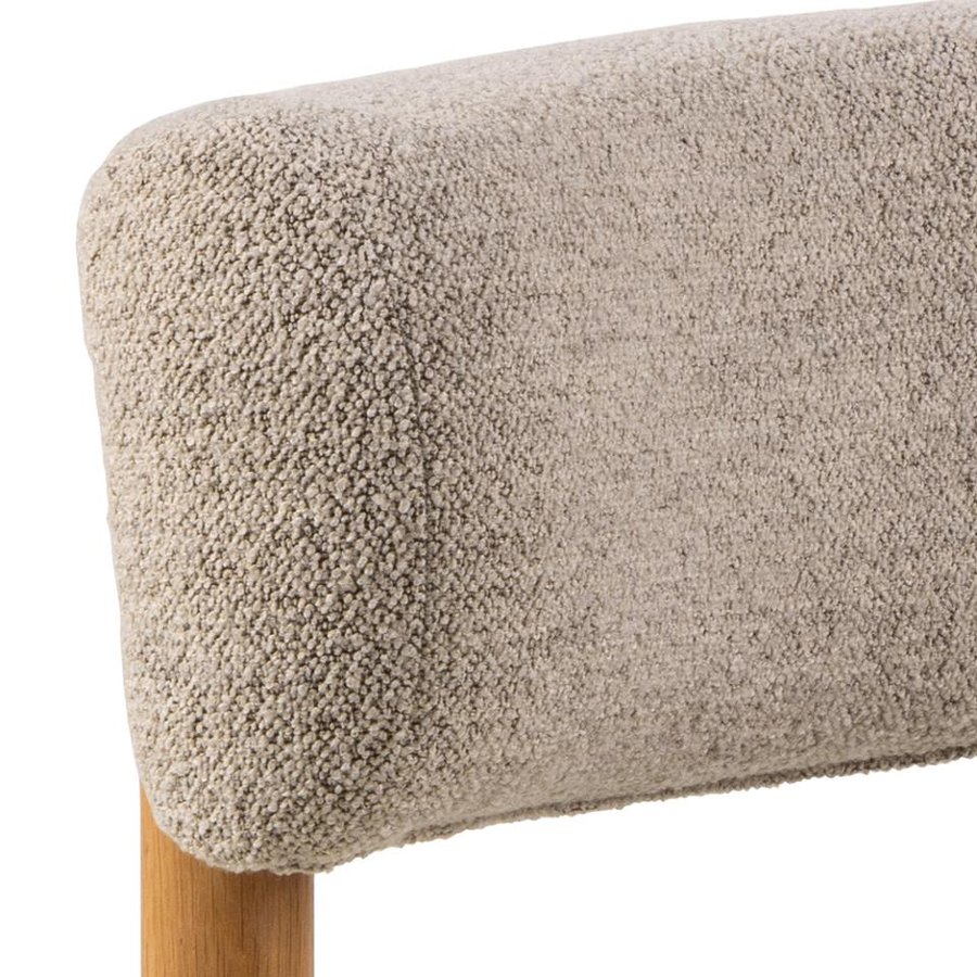Burley Lounge Stol Beige Stof Posefjedre
