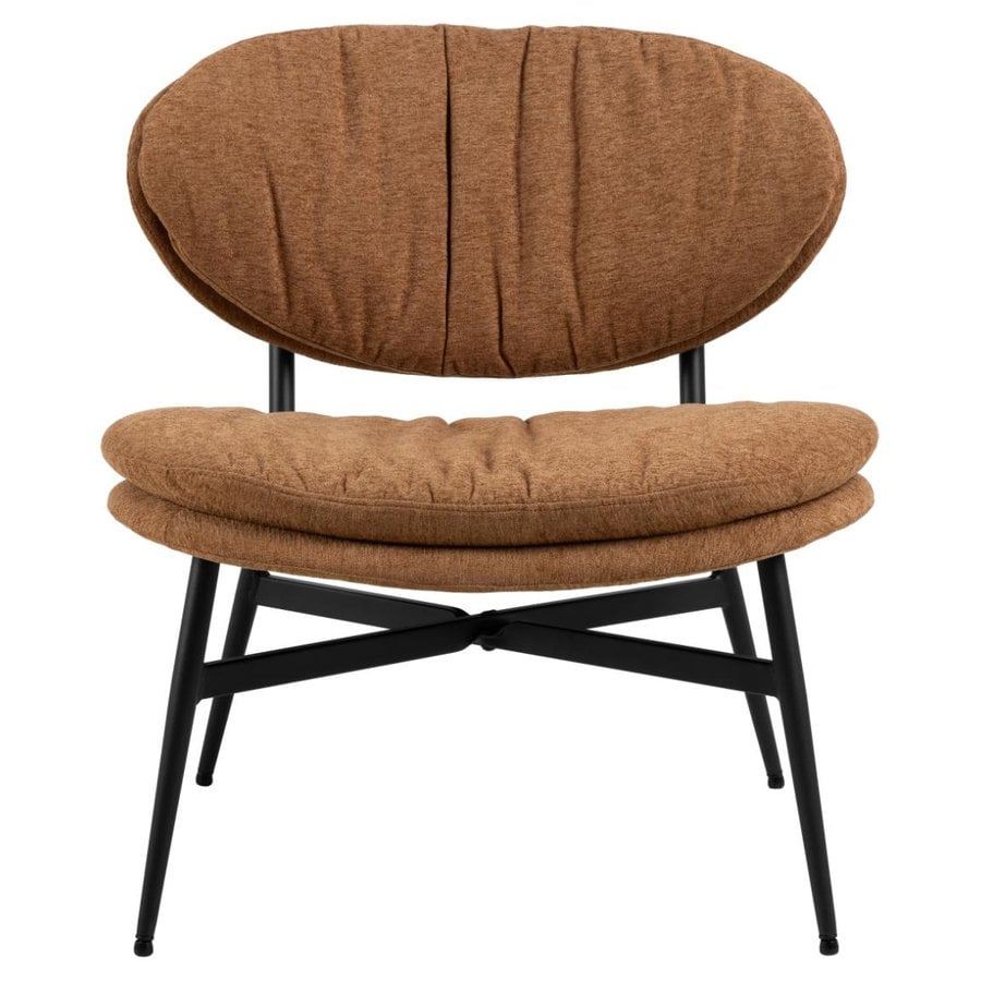 Burma Lounge Stol Terracotta Stof Stel
